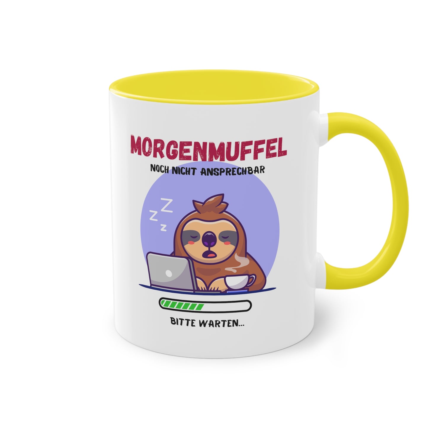 Morgenmuffel...Noch nicht ansprechbar - Zwei-Ton-Kaffeetasse