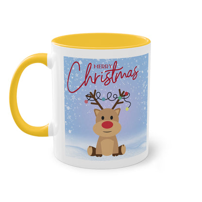 Rentier Merry Christmas - Zwei-Ton-Kaffeetasse