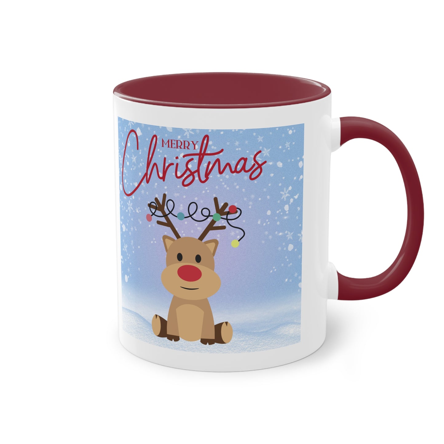 Rentier Merry Christmas - Zwei-Ton-Kaffeetasse