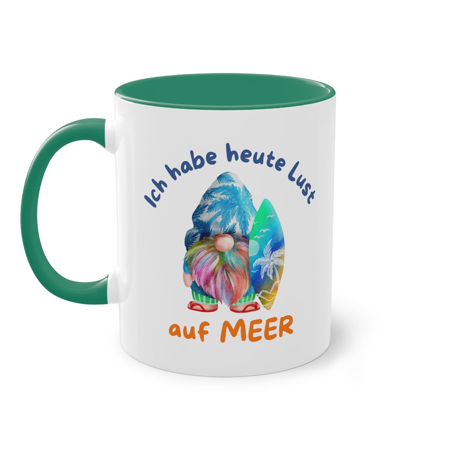 Ich habe heute Lust auf Meer - Zwei-Ton-Kaffeetasse