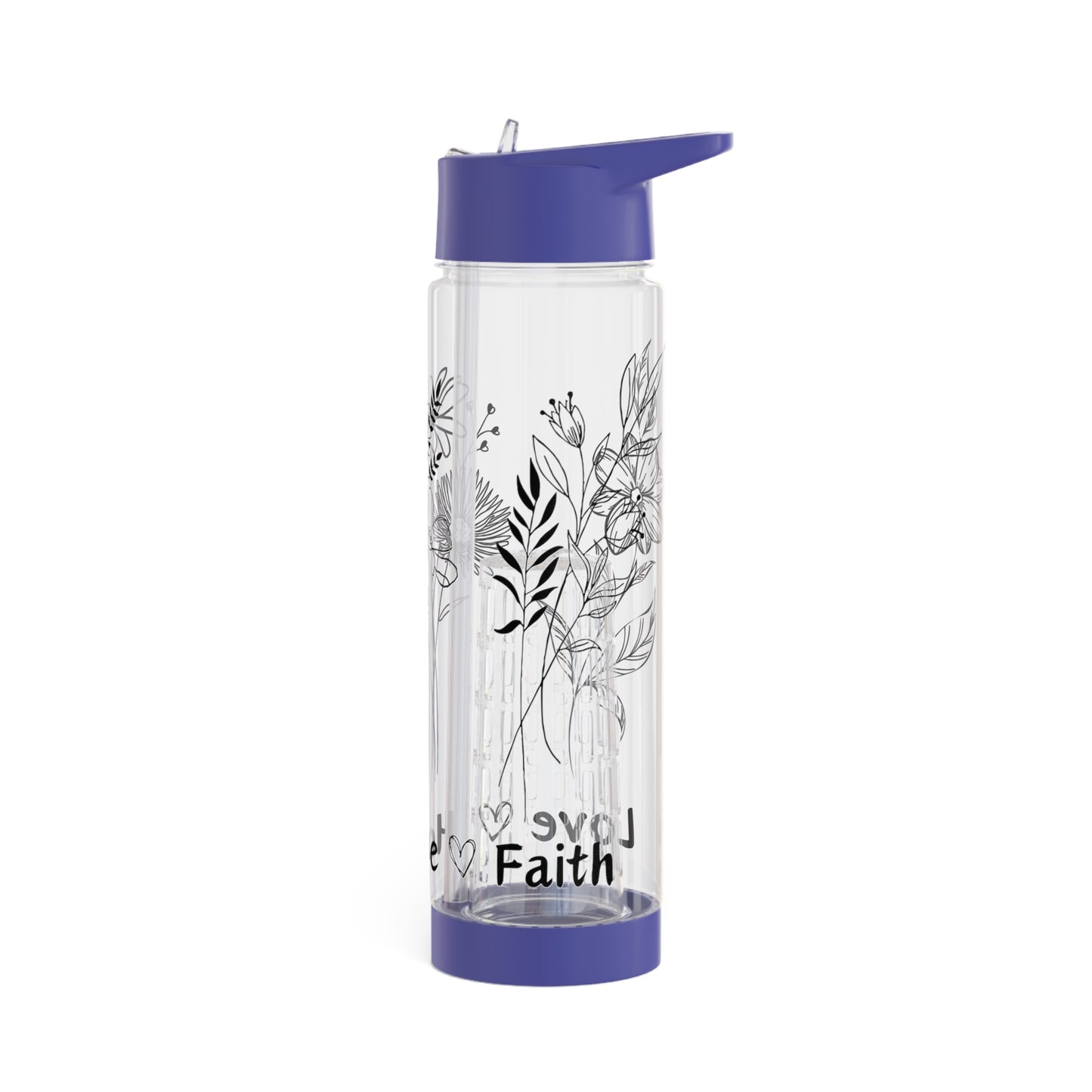 Love, Hope, Faith - Infuser-Wasserflasche