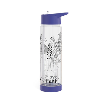 Love, Hope, Faith - Infuser-Wasserflasche