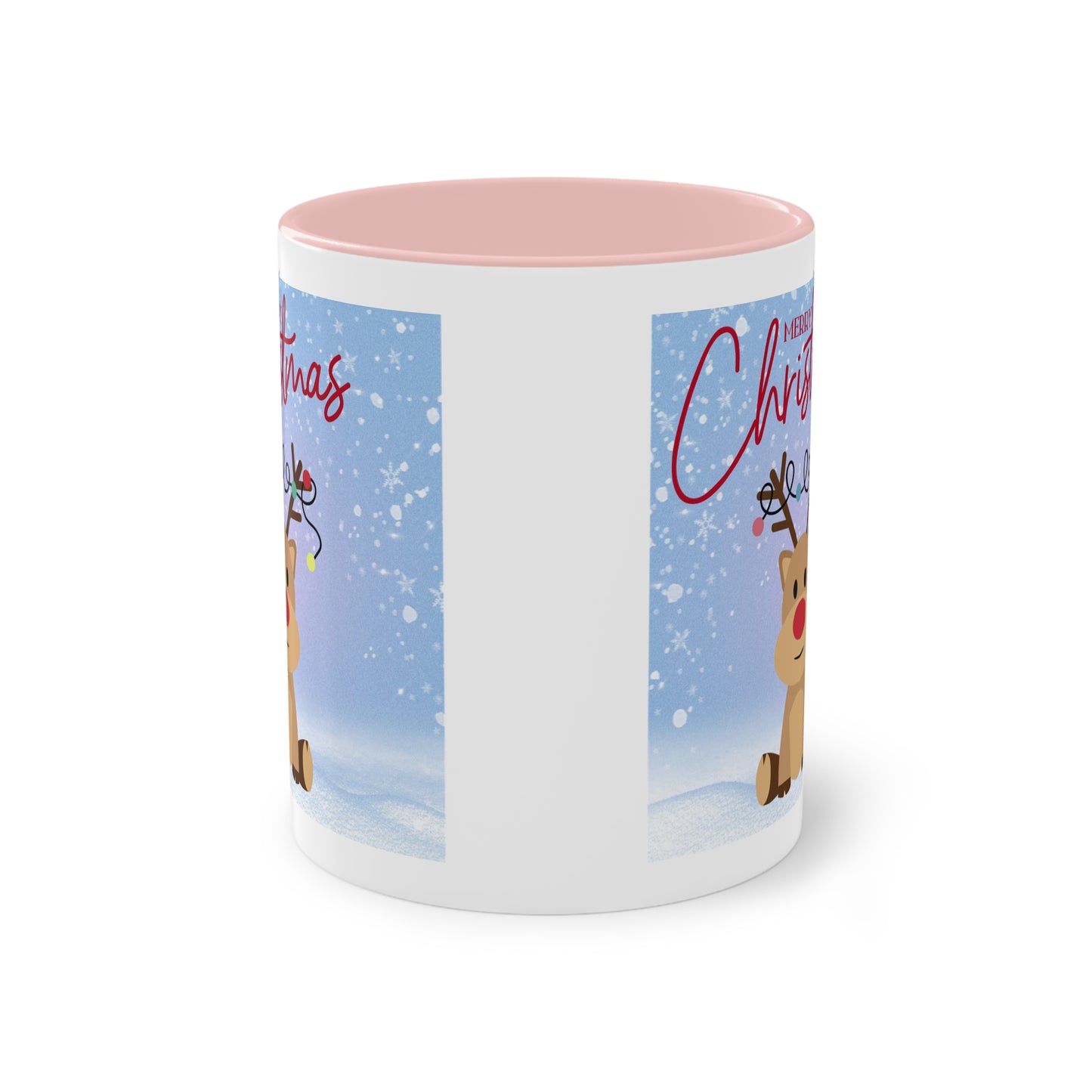 Rentier Merry Christmas - Zwei-Ton-Kaffeetasse