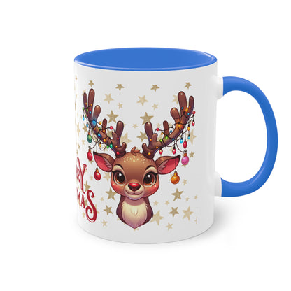 Merry Christmas Rentier - Zwei-Ton-Kaffeetasse