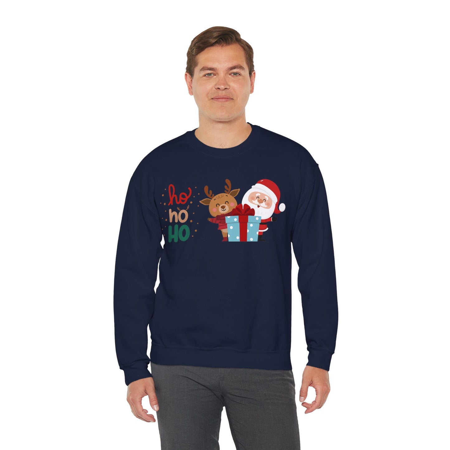 Ho ho ho Rentier und Santa  - Unisex Sweatshirt