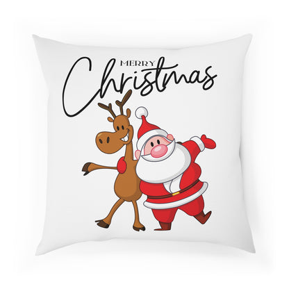 Merry Christmas Rentier und Santa - Sofa-/Dekokissen