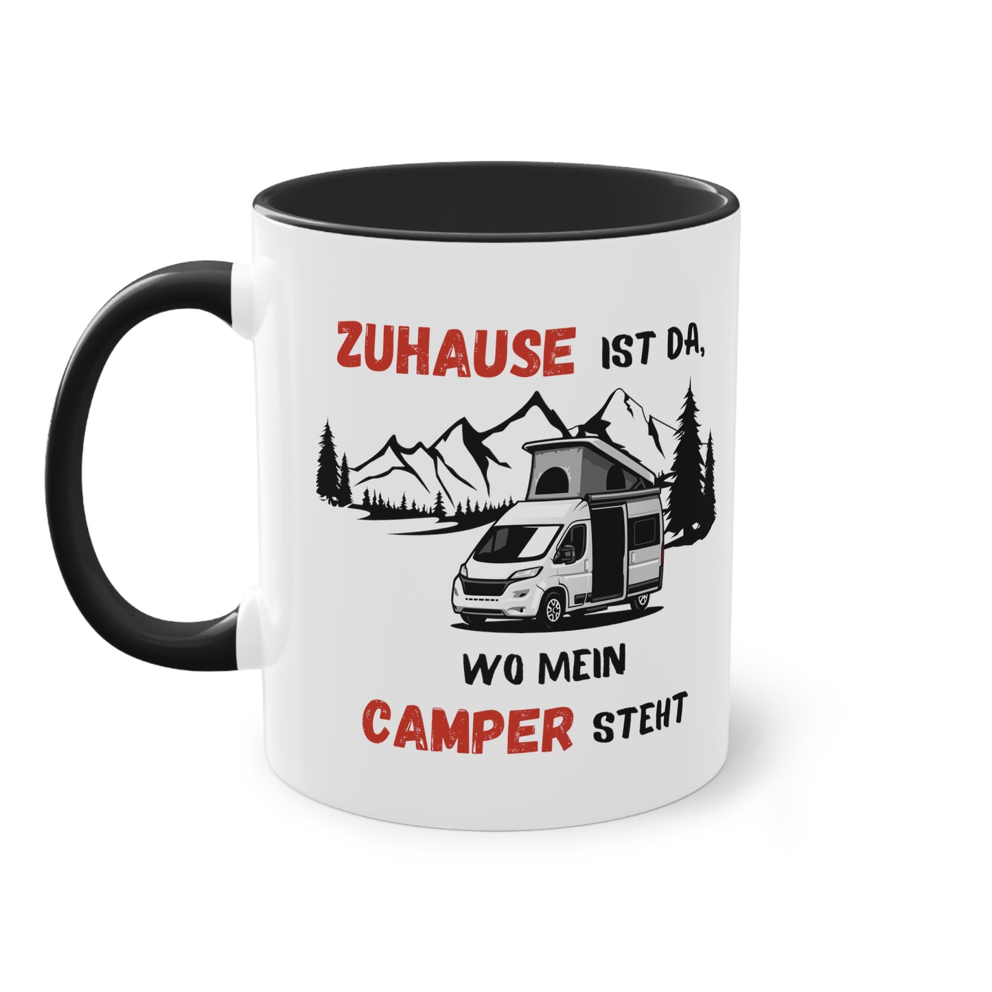 Zuhause ist da, wo mein Camper steht - Zwei-Ton-Kaffeetasse