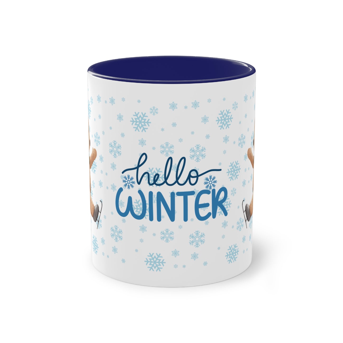 Hello Winter - Zwei-Ton-Kaffeetasse