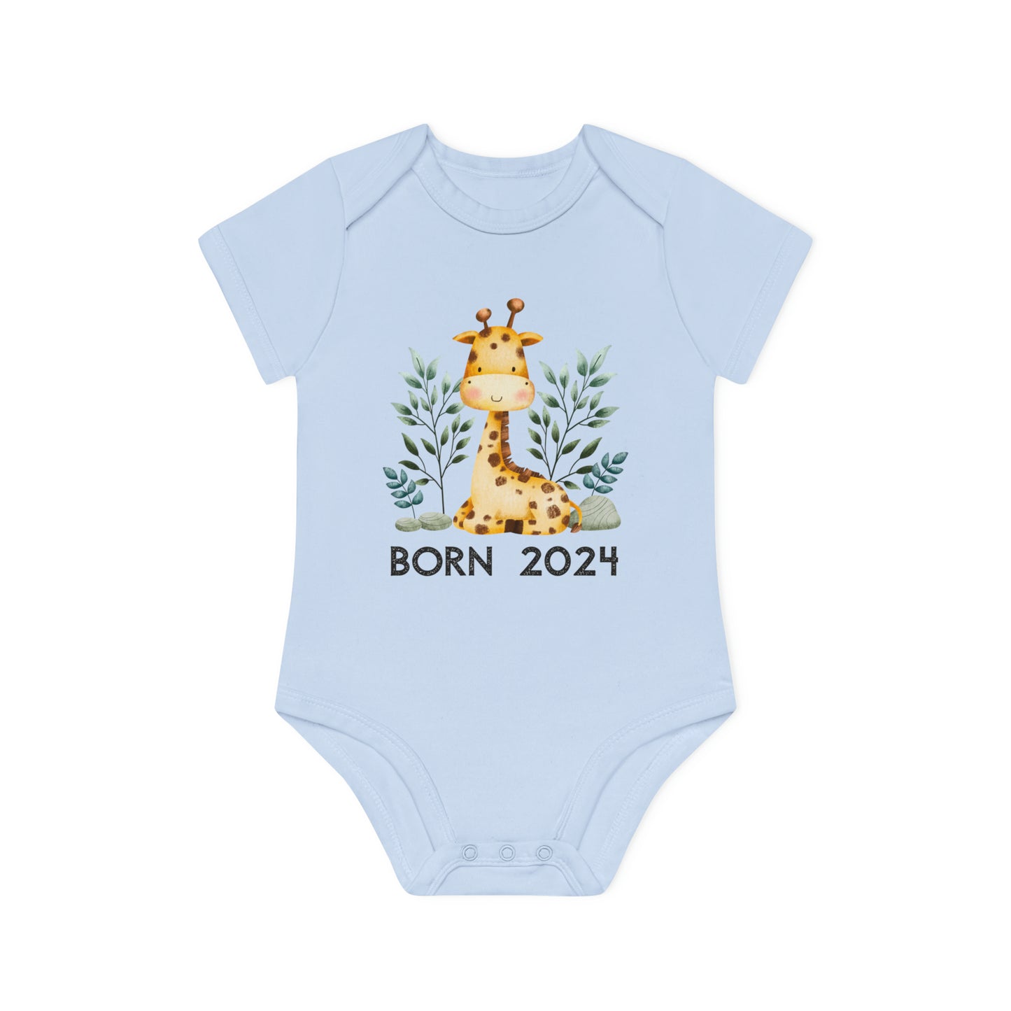 Kurzarm-Bio-Bodysuits - born 2024 (Variante Giraffe)