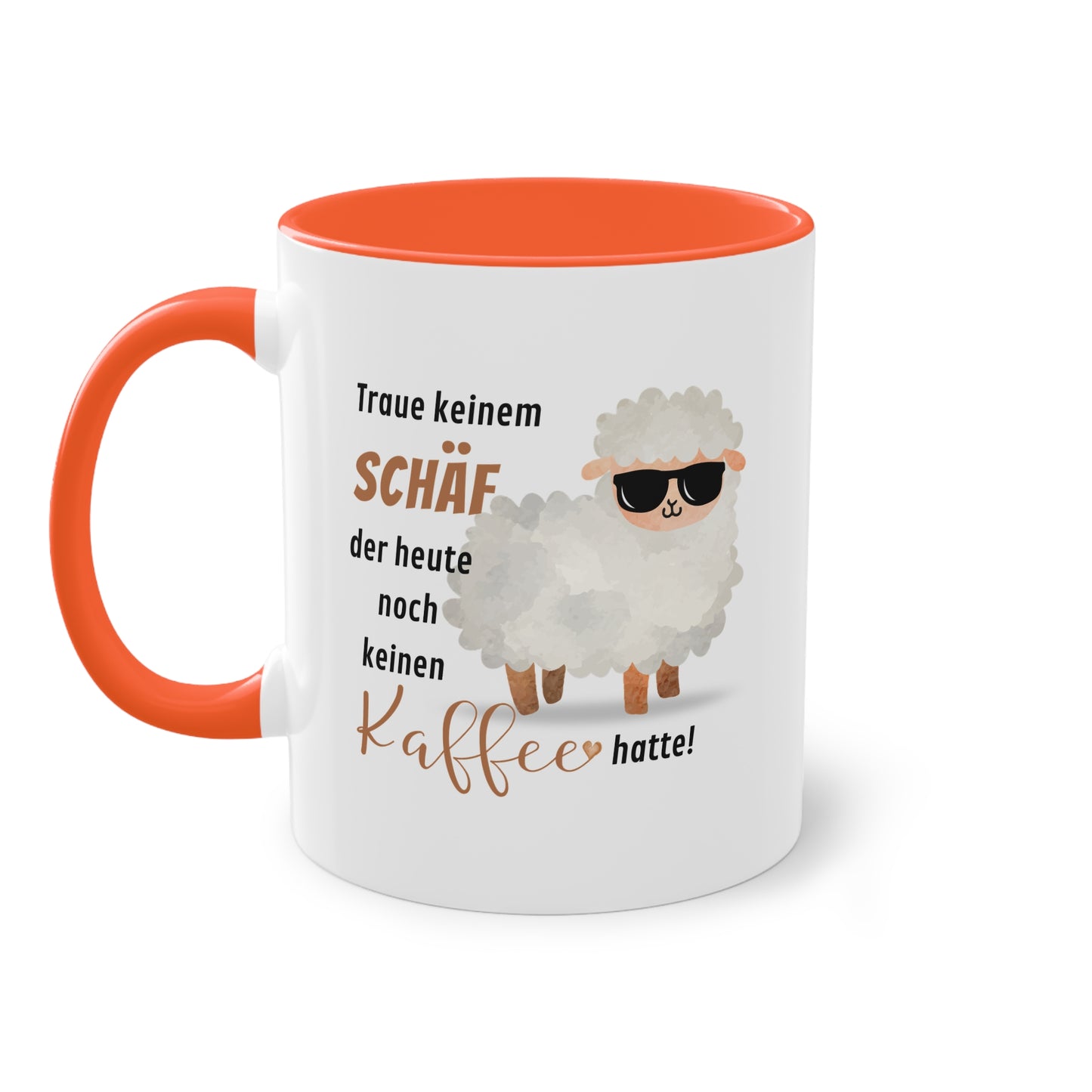 Traue keinem Schäf der heute noch keinen Kaffee hatte! - Zwei-Ton-Tasse