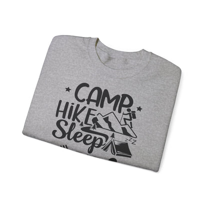 Unisex Sweatshirt - Camp, Hike, Sleep, Eat, Repeat (Zelte, wandere, schlafe, esse, wiederhole)