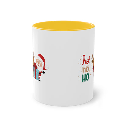 Ho ho ho Rentier und Santa  (2) - Zwei-Ton-Kaffeetasse