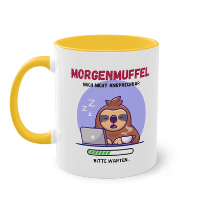 Morgenmuffel...Noch nicht ansprechbar - Zwei-Ton-Kaffeetasse