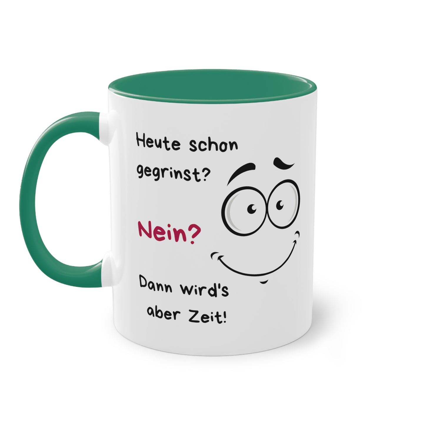 Heute schon gegrinst - Zwei-Ton-Kaffeetasse