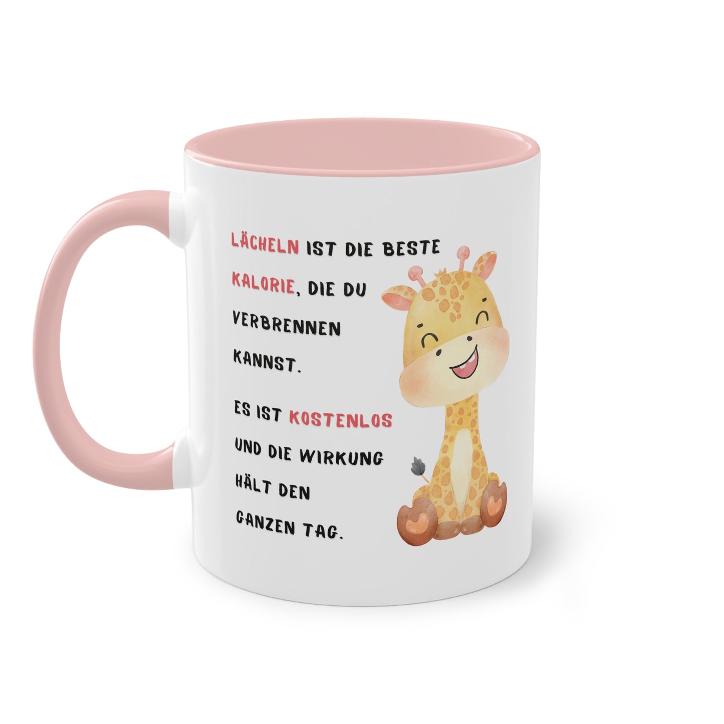 Lächeln ist die beste Kalorie - Zwei-Ton-Kaffeetasse