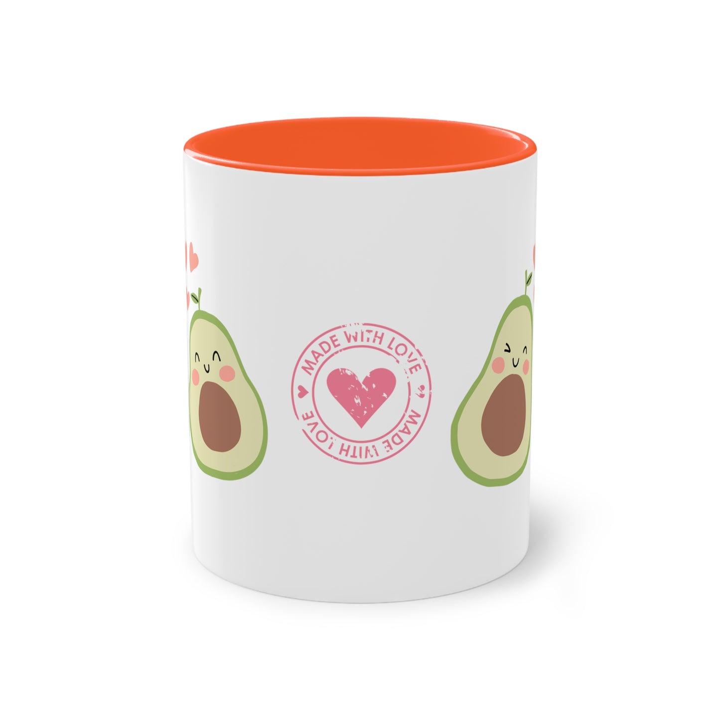 Avocado made with Love - Zwei-Ton-Kaffeetasse