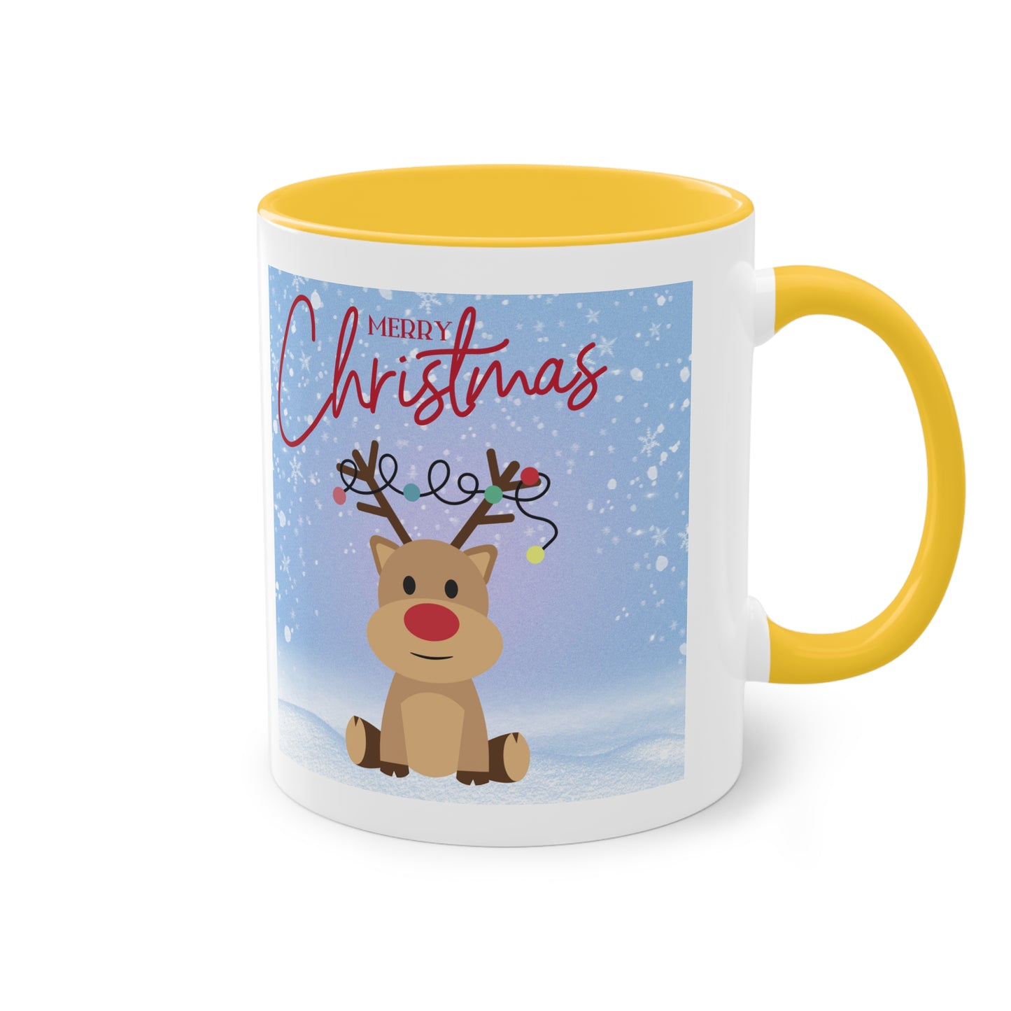 Rentier Merry Christmas - Zwei-Ton-Kaffeetasse