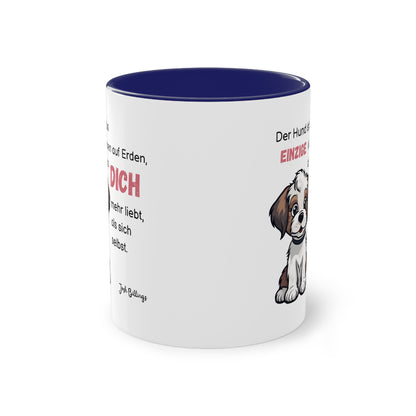 Der Hund ist das einzige Wesen - Zwei-Ton-Kaffeetasse