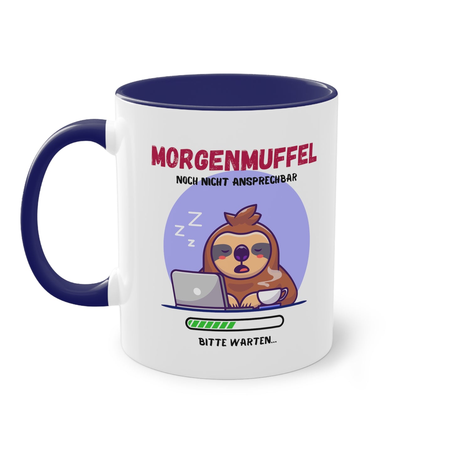 Morgenmuffel...Noch nicht ansprechbar - Zwei-Ton-Kaffeetasse