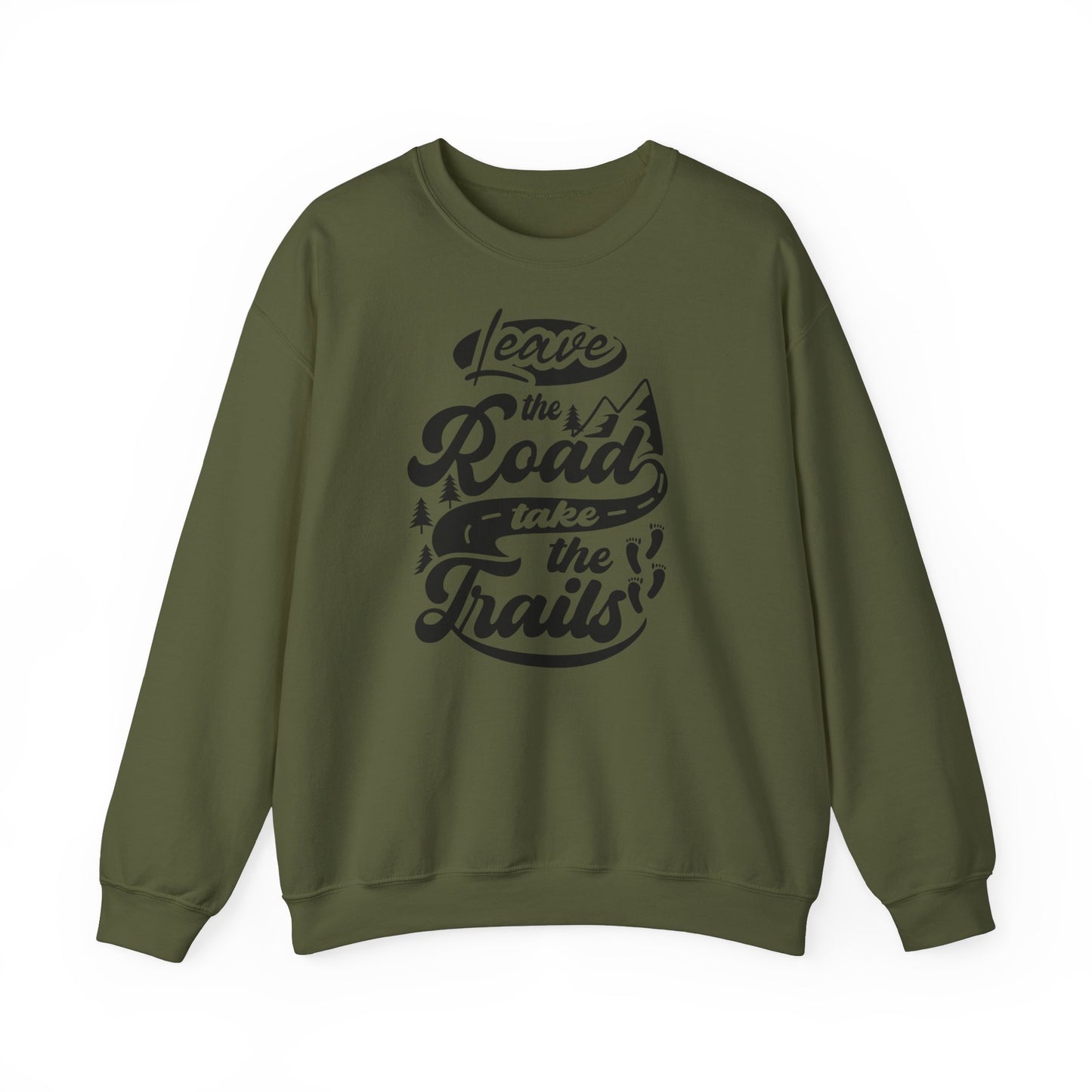 Unisex Heavy Blend™ Crewneck Sweatshirt -  Leave the road take the trails (Verlasse die Straße und nutze die Trails)