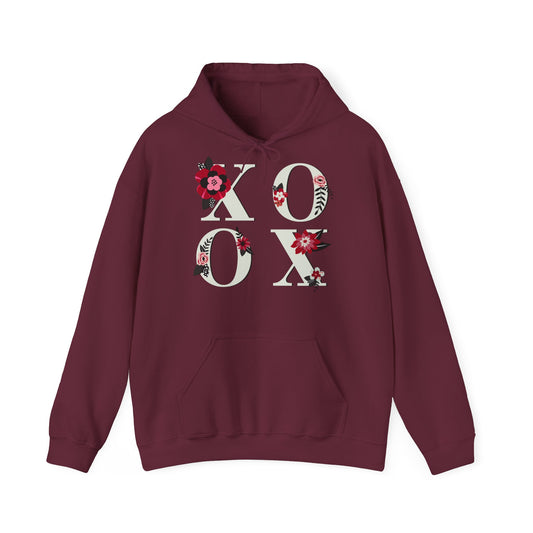 Unisex Hoodie - XOXO (mit Blumen)