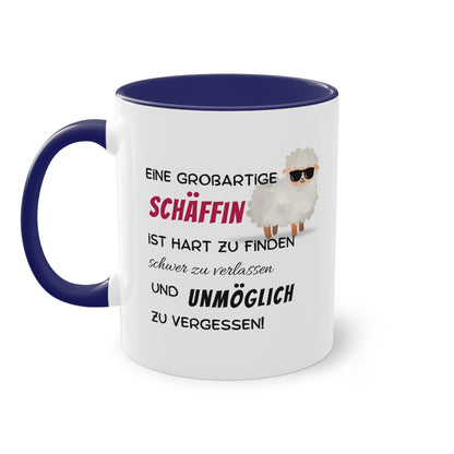 Eine großartige Schäffin ist hart zu finden, schwer zu verlassen und unmöglich zu vergessen - Zwei-Ton-Tasse