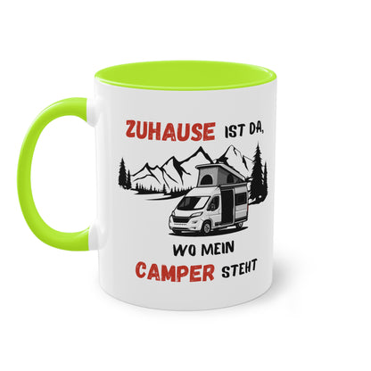 Zuhause ist da, wo mein Camper steht - Zwei-Ton-Kaffeetasse