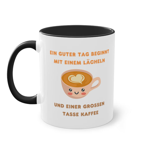 Ein guter Morgen beginnt mit einem Lächeln - Zwei-Ton-Kaffeetasse