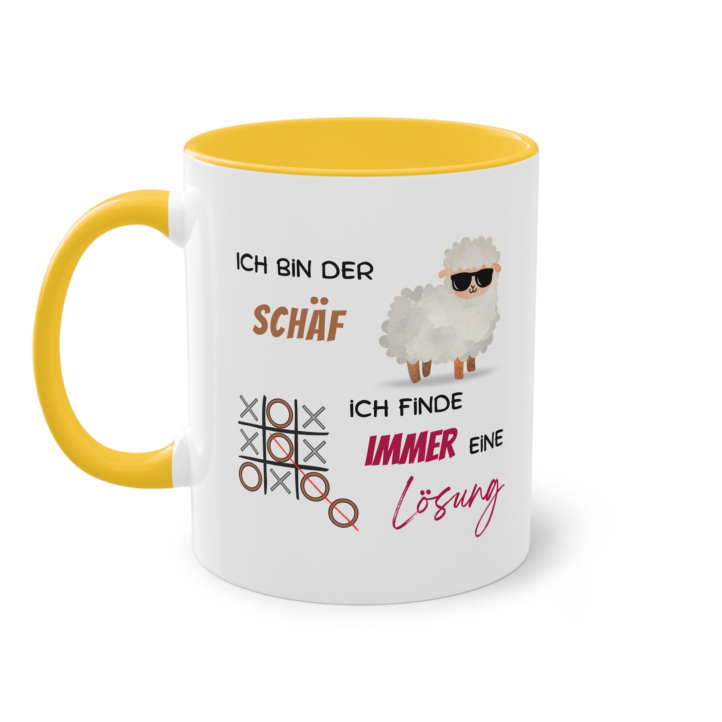 Ich bin der Schäf. Ich finde immer eine Lösung - Zwei-Ton-Tasse