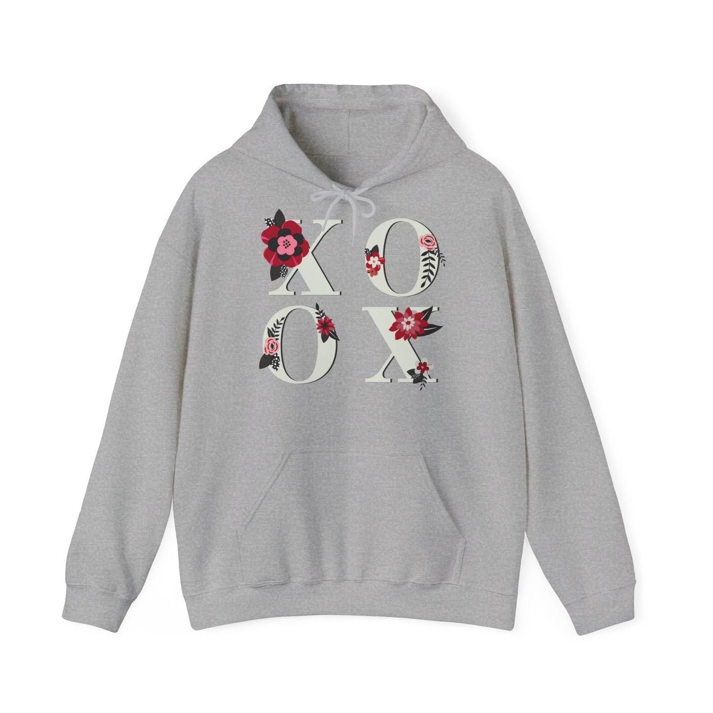 Unisex Hoodie - XOXO (with flowers)