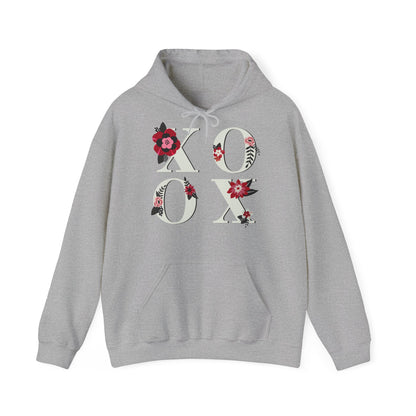 Unisex Hoodie - XOXO (with flowers)