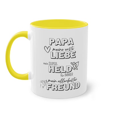 Papa, Liebe, Held, Freund - Zwei-Ton-Tasse