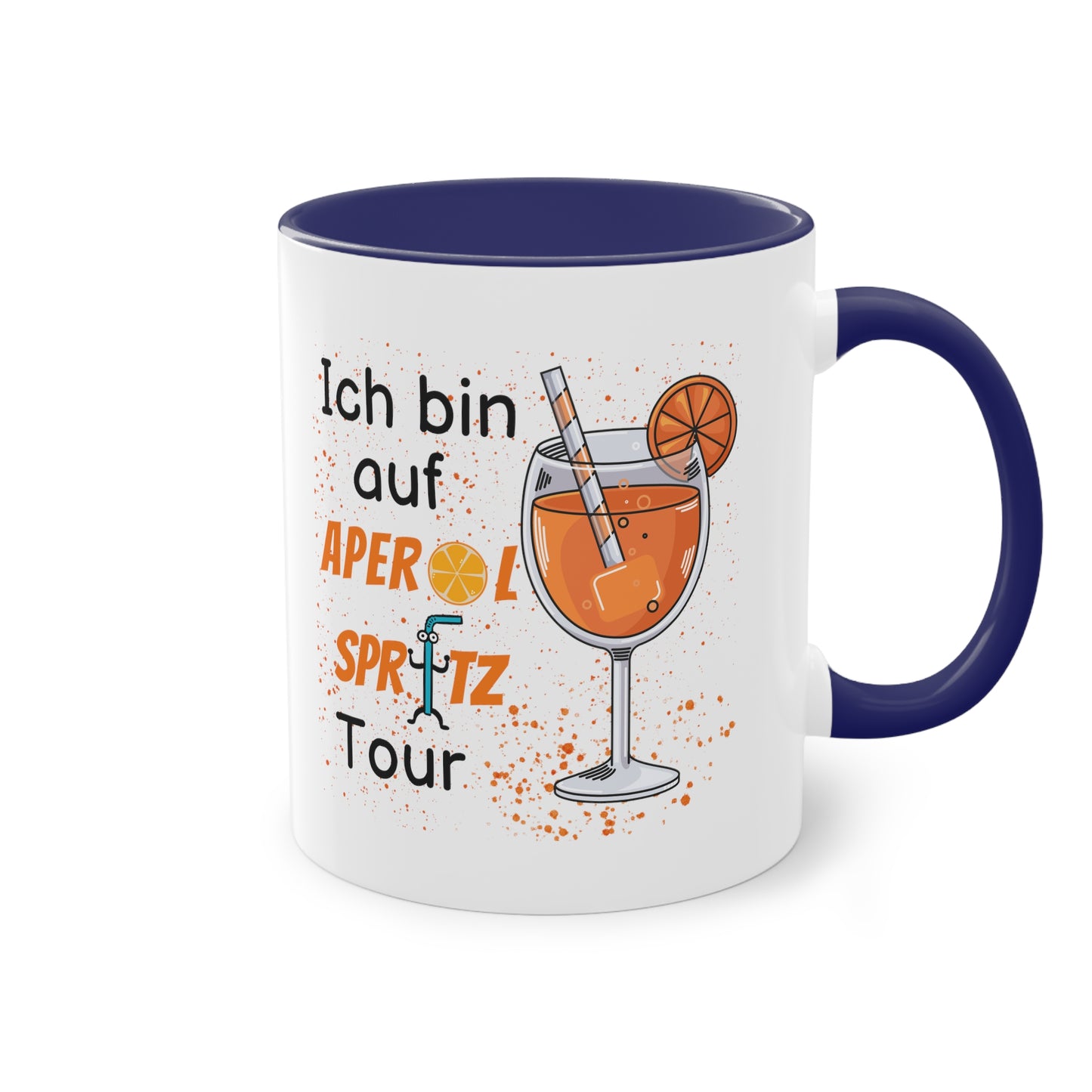 Ich bin auf Aperol Spritz Tour - Zwei-Ton-Kaffeetasse