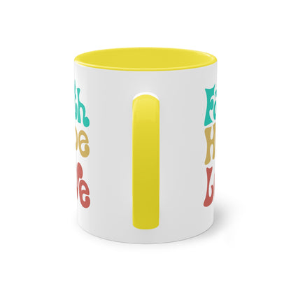 Faith, Hope, Love - Zwei-Ton-Kaffeetasse