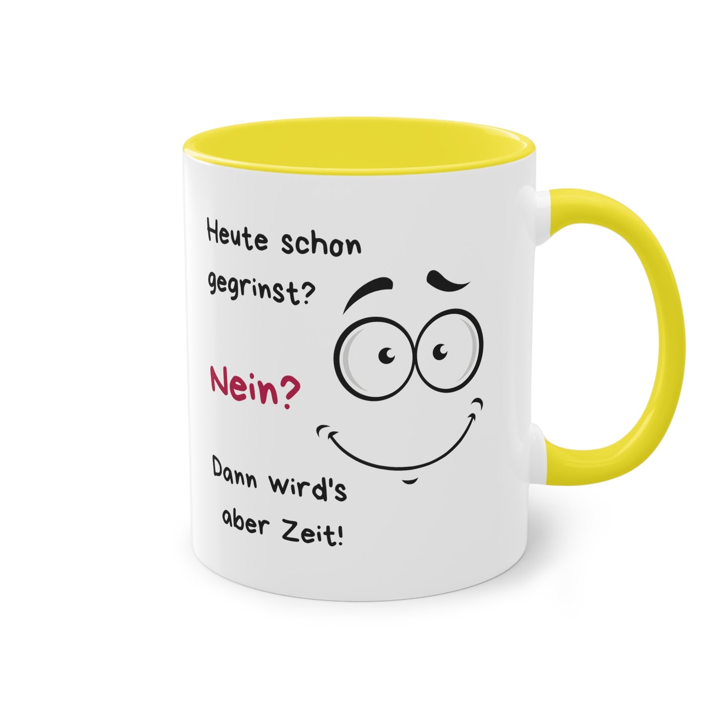 Heute schon gegrinst - Zwei-Ton-Kaffeetasse