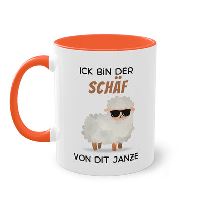 Ick bin der Schäf von dit Janze - Zwei-Ton-Tasse