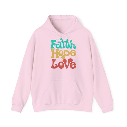 Unisex Hoodie - Faith, Hope, Love