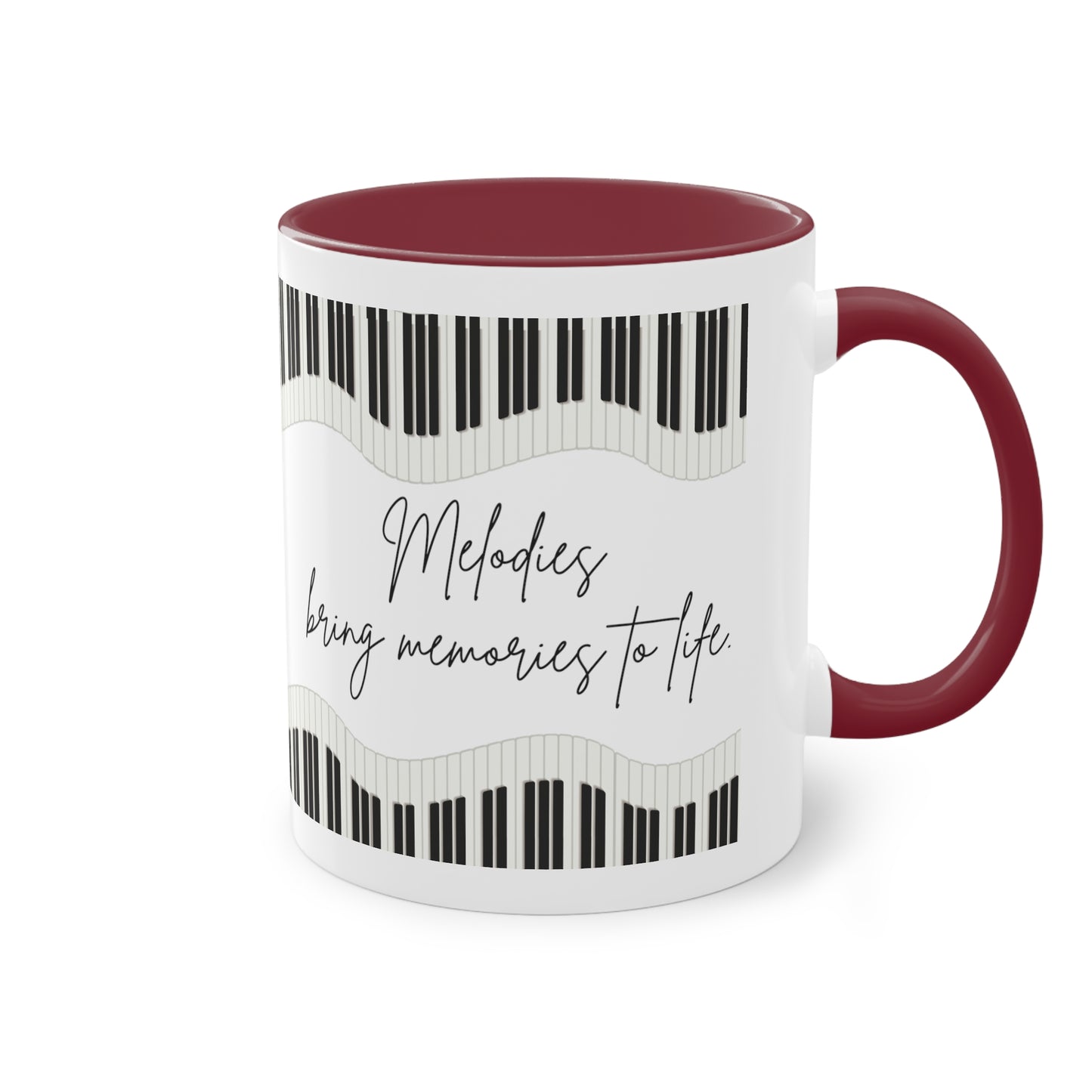 Melodies bring memories to life - Zwei-Ton-Kaffeetasse