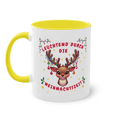 Leuchtend durch die Weihnachtszeit - Zwei-Ton-Kaffeetasse