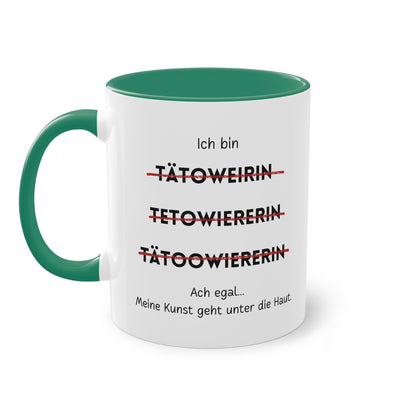 Ich bin Tätowiererin - Zwei-Ton-Tasse