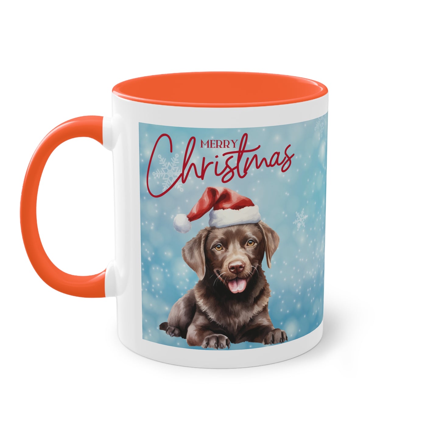 Hund Merry Christmas (2) - Zwei-Ton-Kaffeetasse