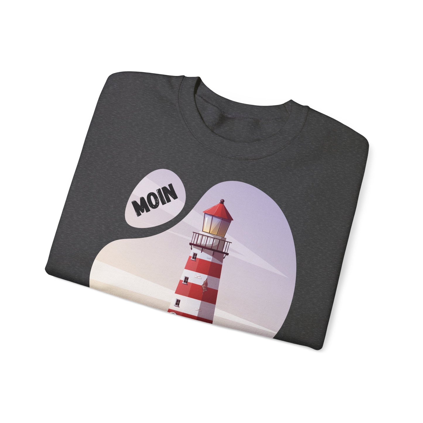 Unisex Sweatshirt -  Moin mit Leuchtturm (bunt)