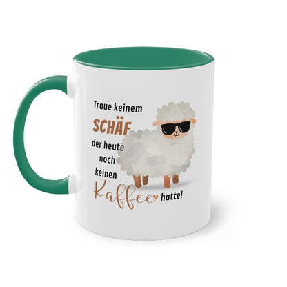 Traue keinem Schäf der heute noch keinen Kaffee hatte! - Zwei-Ton-Tasse