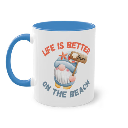 Life is better on the beach - Zwei-Ton-Kaffeetasse