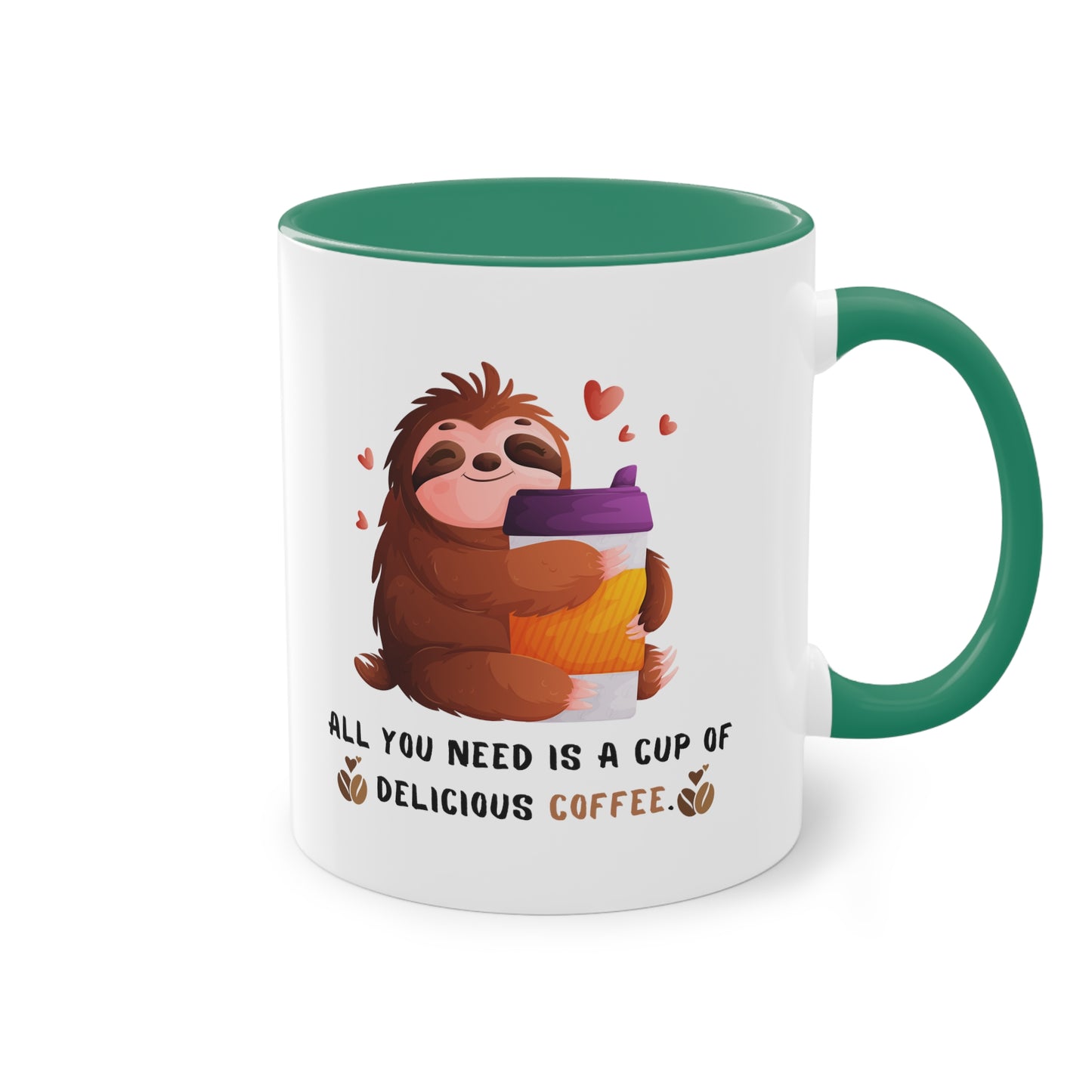 All you need is a cup of delicious coffee - Zwei-Ton-Kaffeetasse