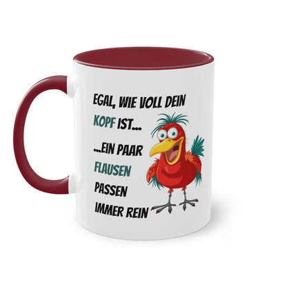 Egal, wie voll dein Kopf ist - Zwei-Ton-Kaffeetasse