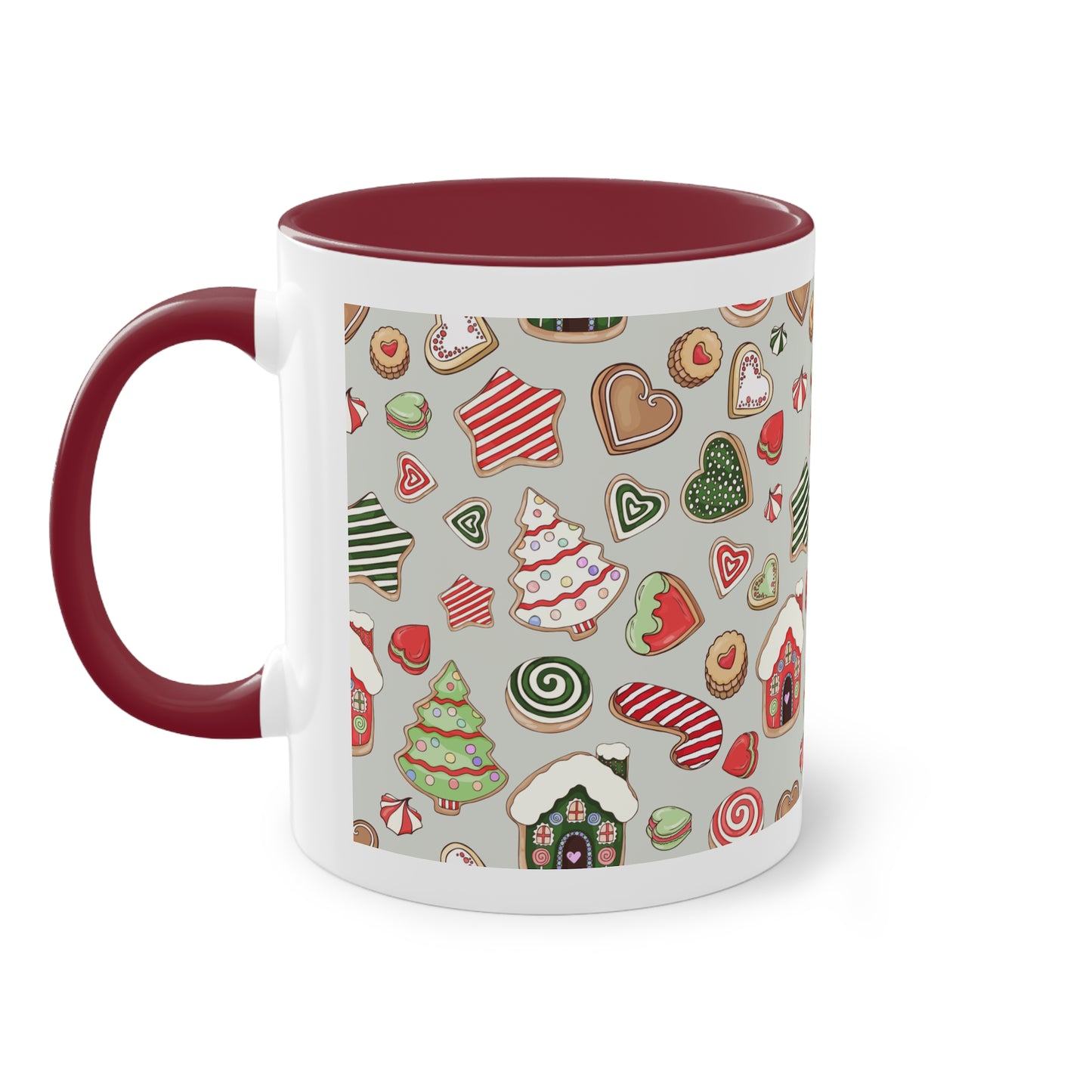 Vintage Merry Christmas - Zwei-Ton-Kaffeetasse