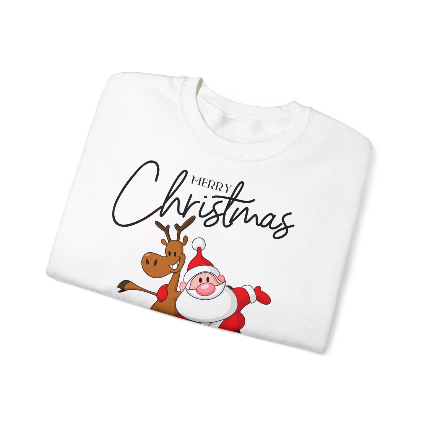 Merry Christmas Rentier und Santa  - Unisex Sweatshirt