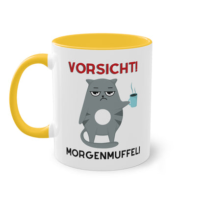 Vorsicht Morgenmuffel - Zwei-Ton-Kaffeetasse