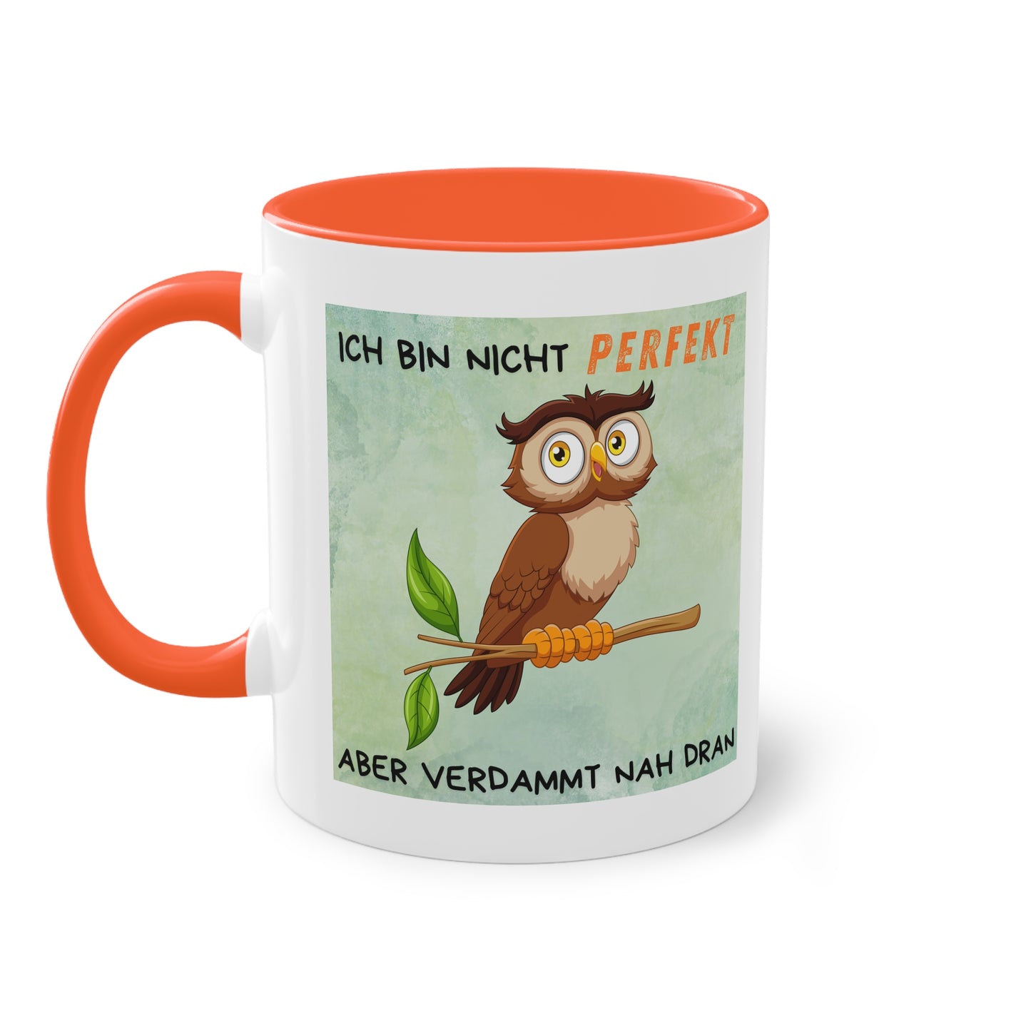 Ich bin nicht perfekt aber verdammt nah dran - Zwei-Ton-Kaffeetasse